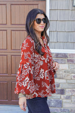 cute fall floral dressy top 