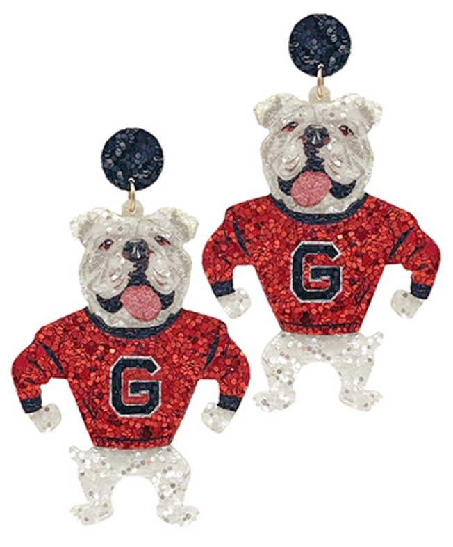 georgia dawg earrings