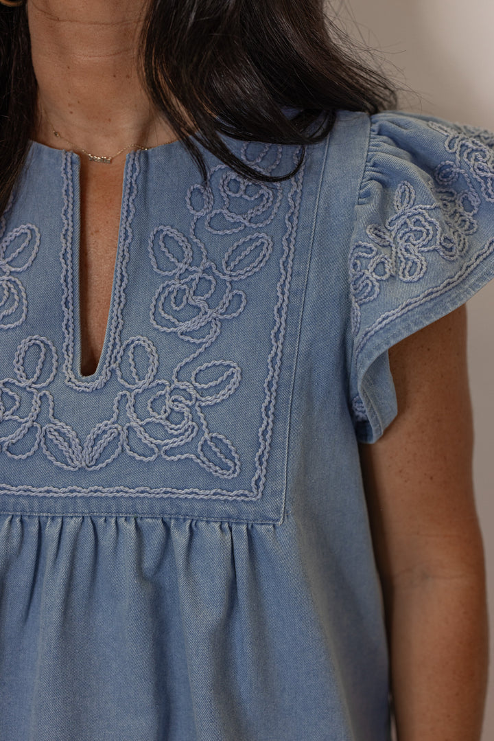 Flutter By Denim Top