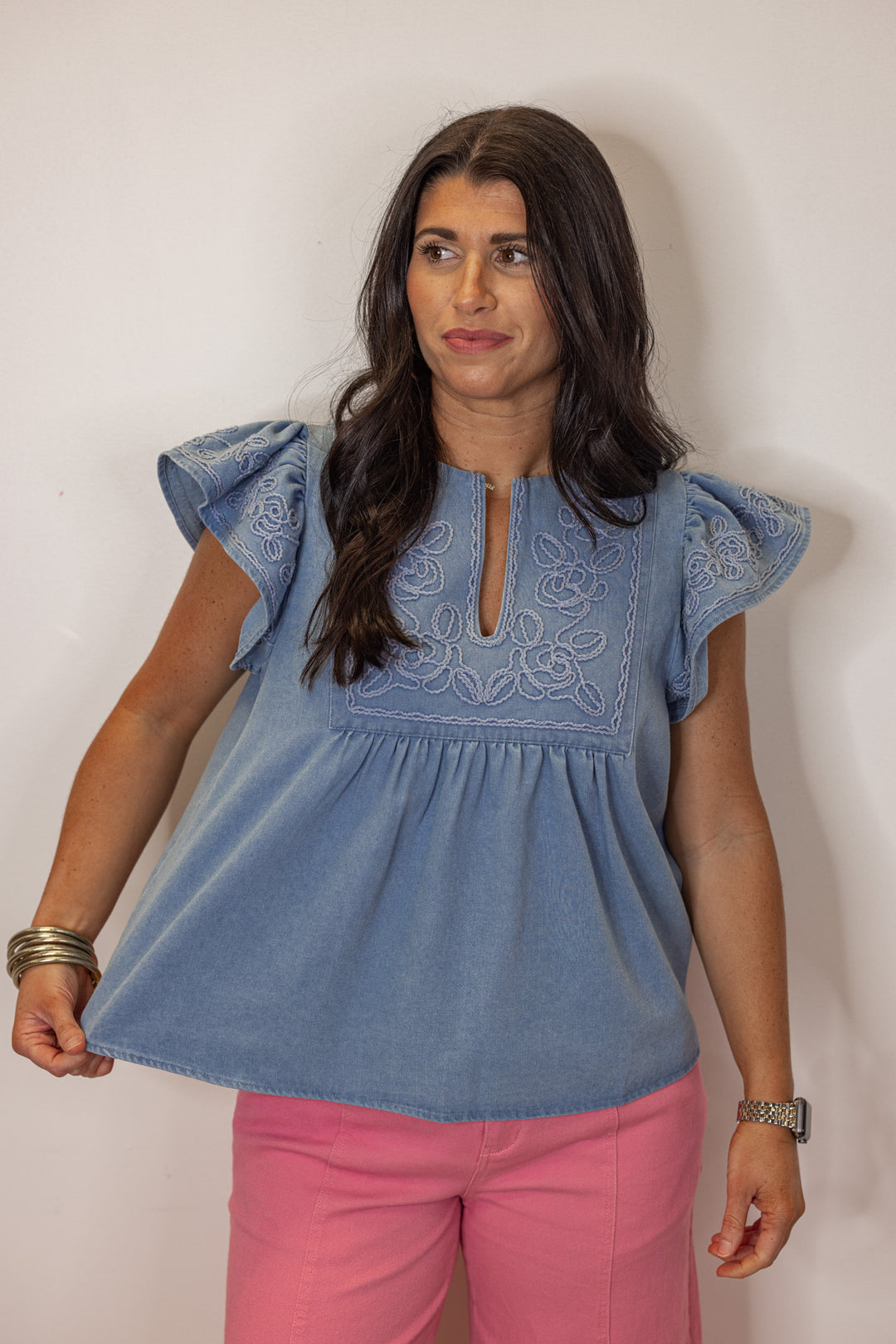 Flutter By Denim Top