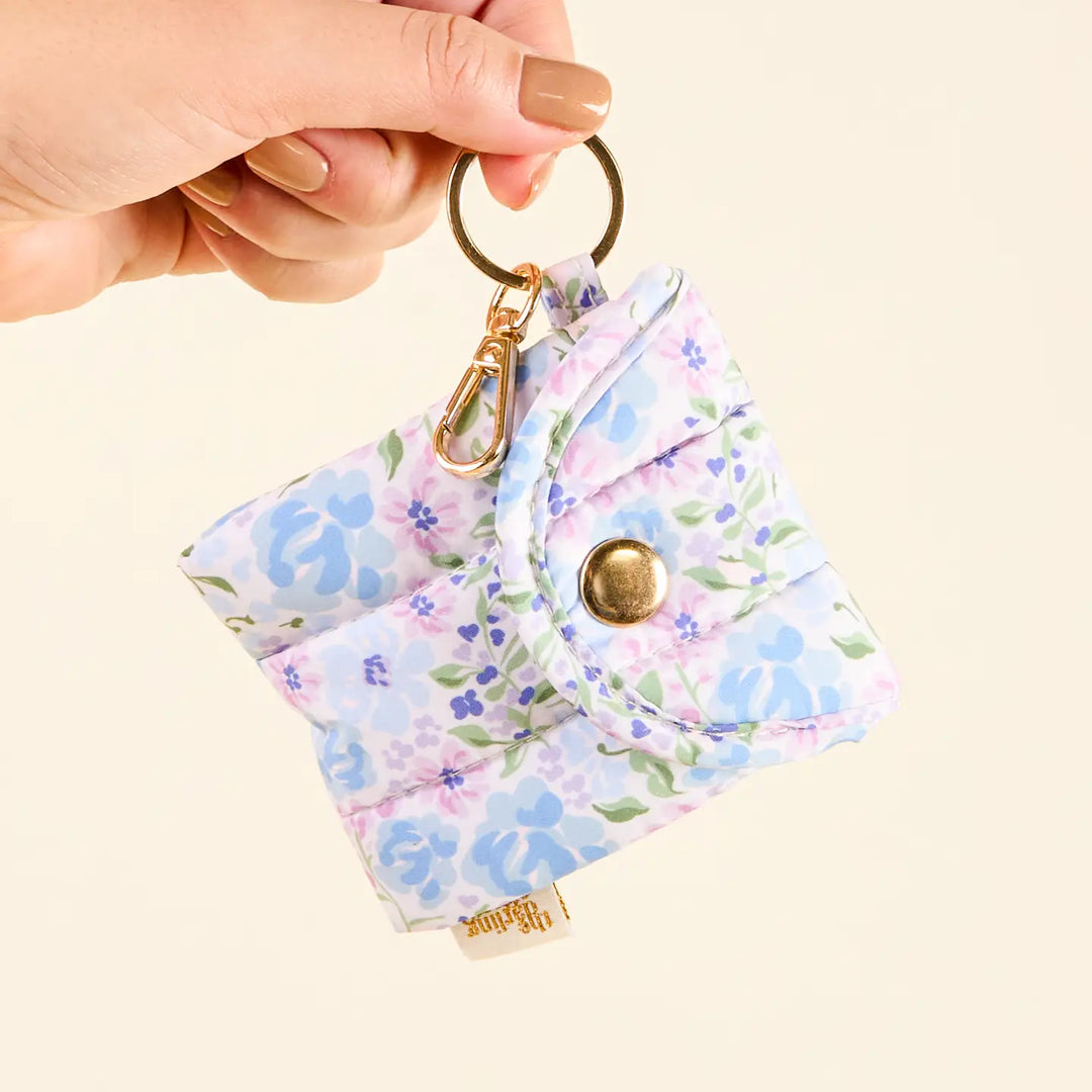 floral earbud puffy case
