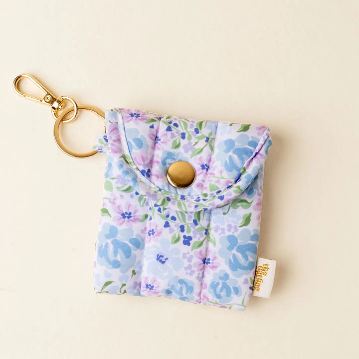 floral earbud puffy case