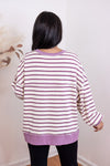 Modern Lilac Striped Pullover