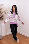 Modern Lilac Striped Pullover