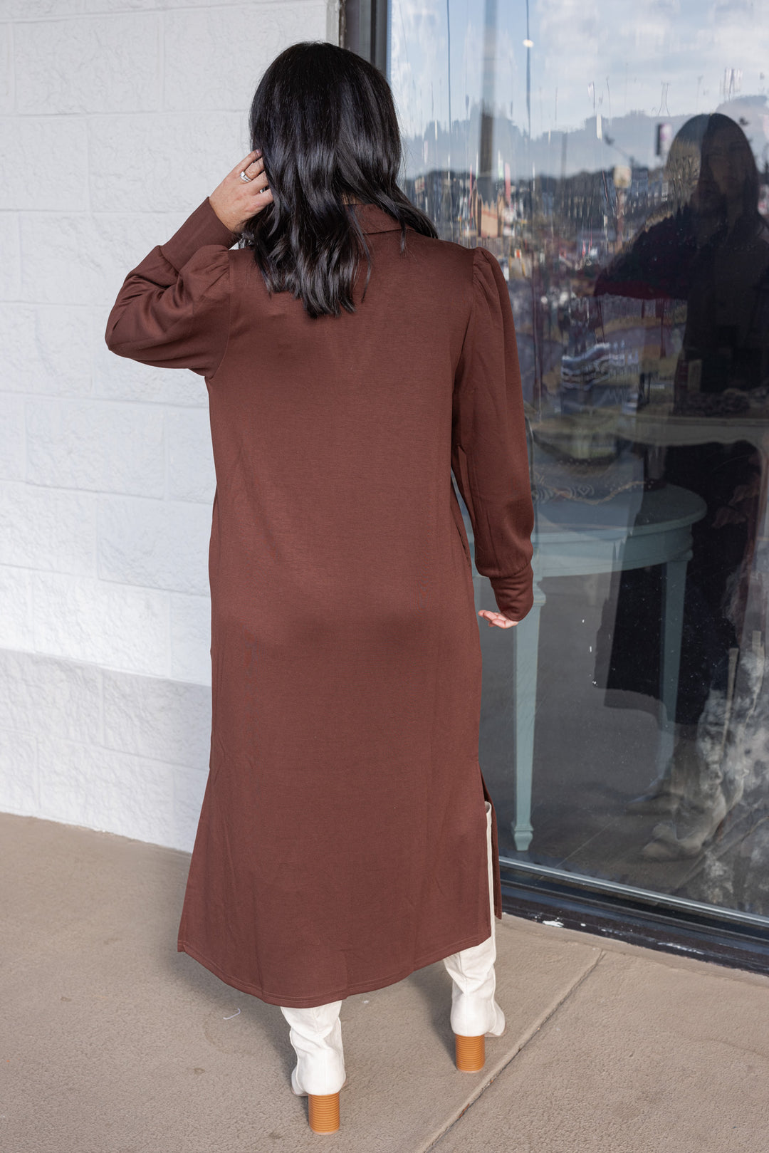 Choosing Happiness Brown Midi Dress