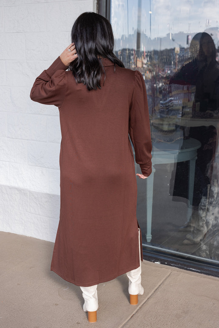 Choosing Happiness Brown Midi Dress