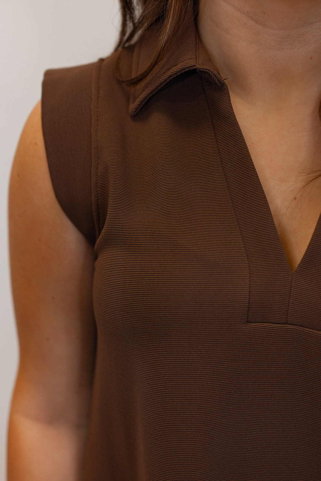 brown casual everyday short dress