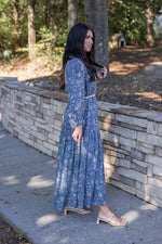 karlie blue paisley maxi dress