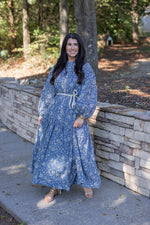 karlie blue paisley maxi dress