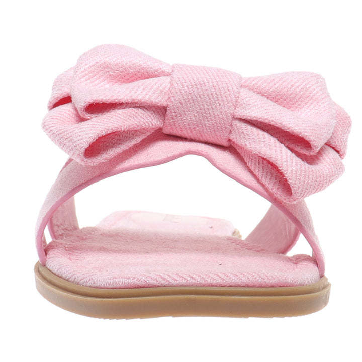 empress pink bow slide sandals