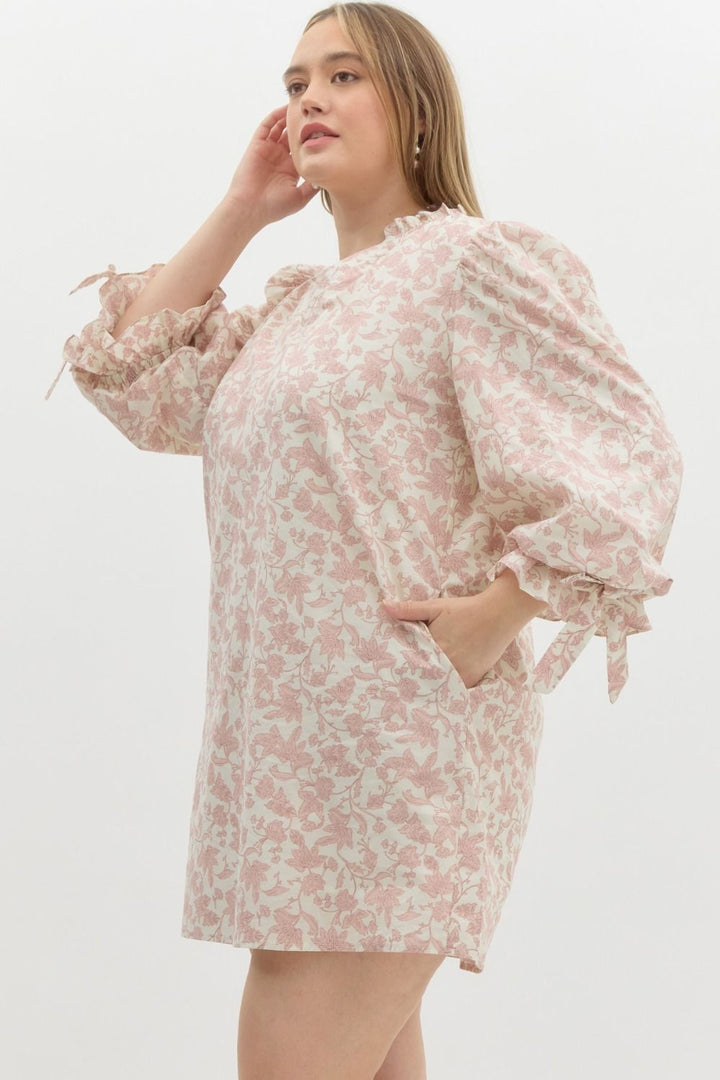 entro plus size floral easter dresses pink mauve
