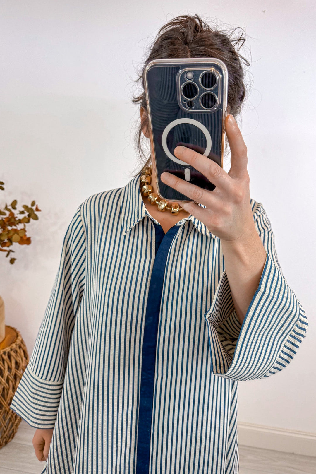 entro striped blue indigo maxi dress details