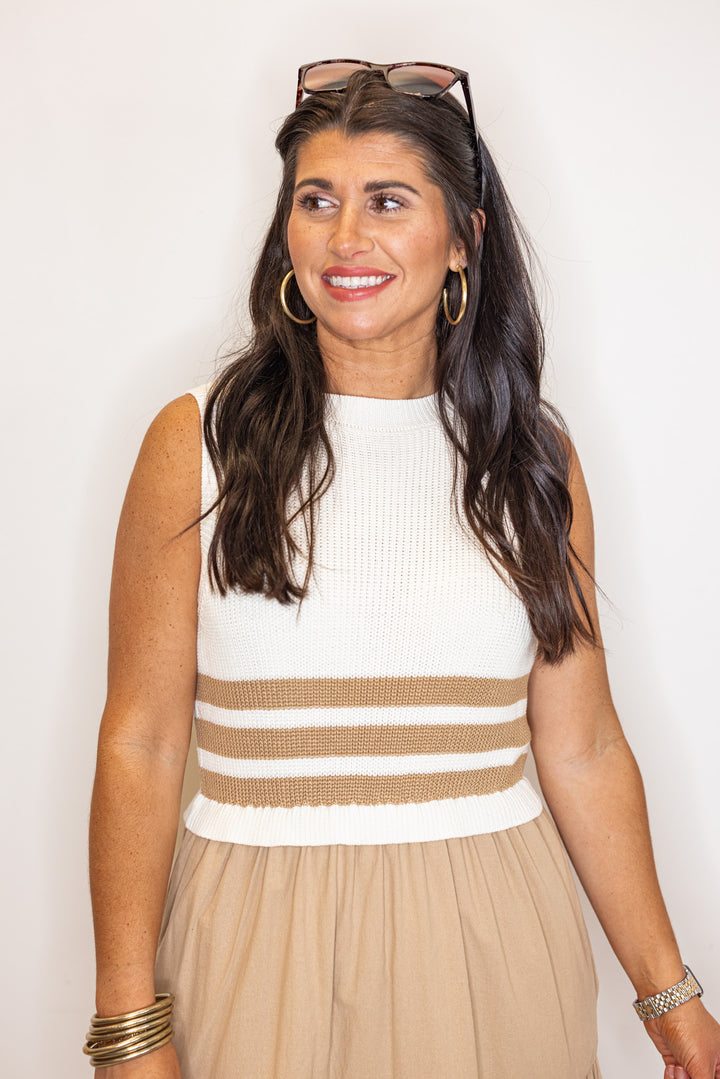 timeless classic beige ivory midi dress