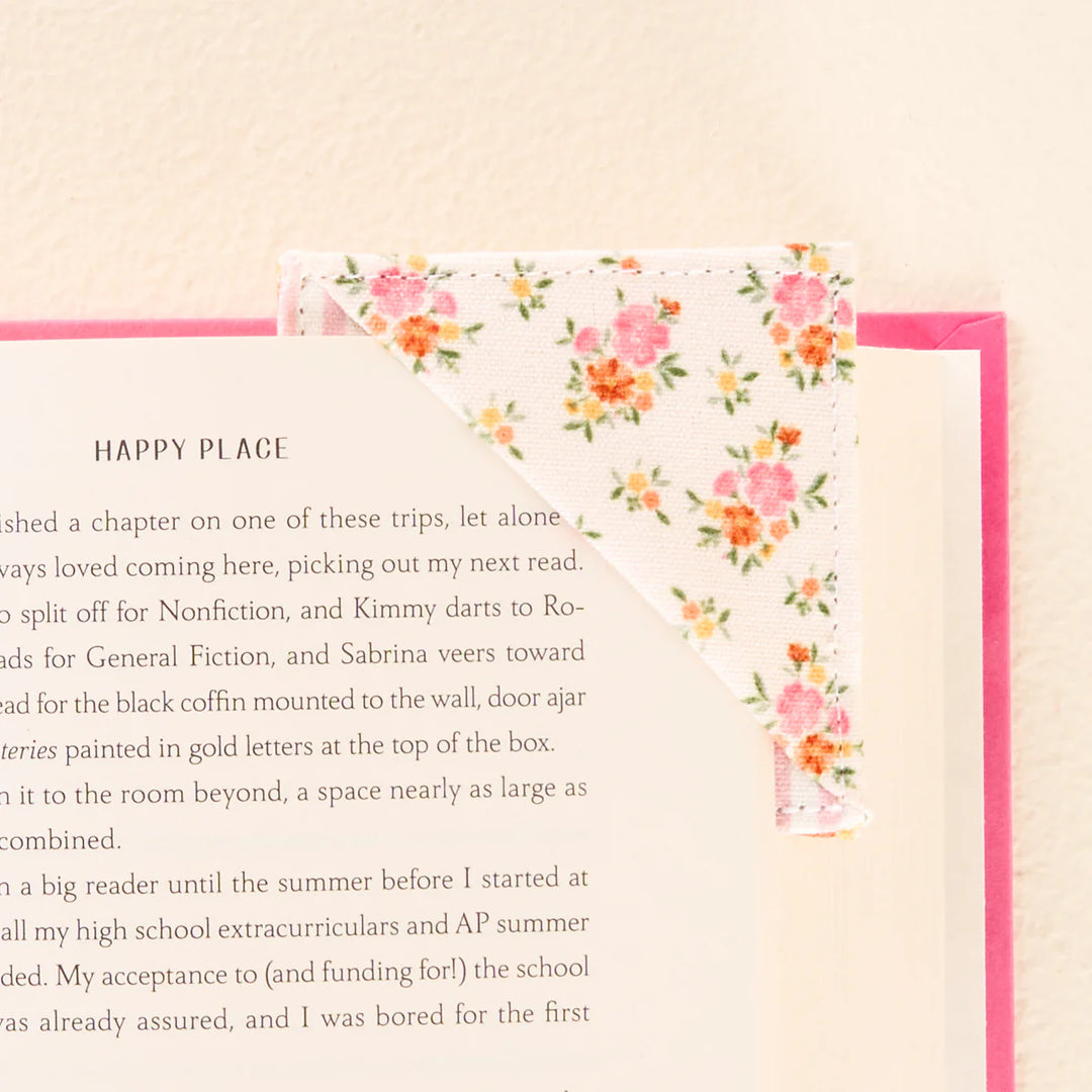 the darling effect fabric bookmark pink floral