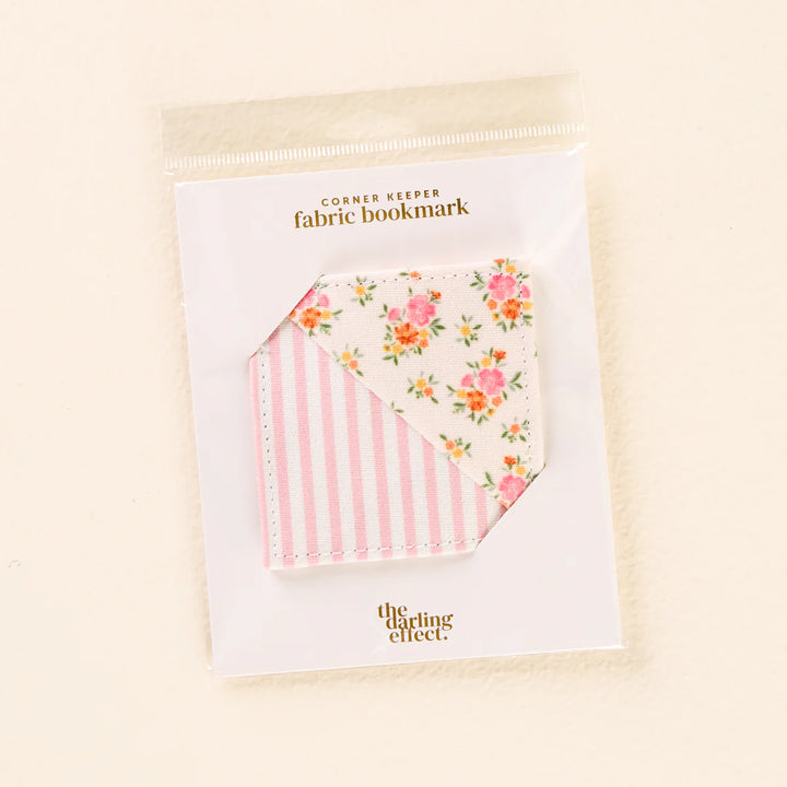 the darling effect fabric bookmark pink floral