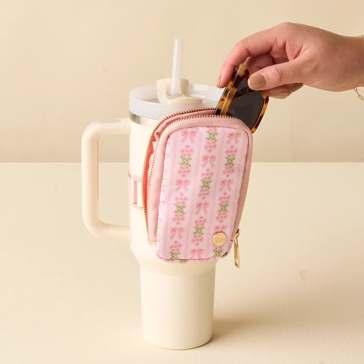 love fancy floral tumbler fanny pack