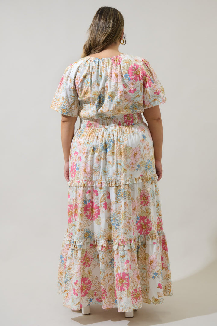 plus size floral maxi dress