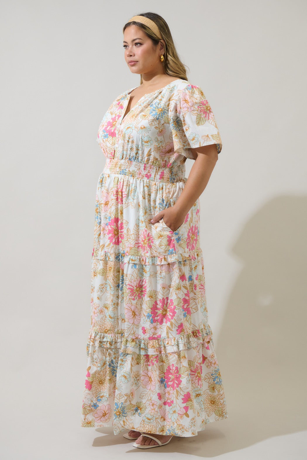 plus size floral maxi dress