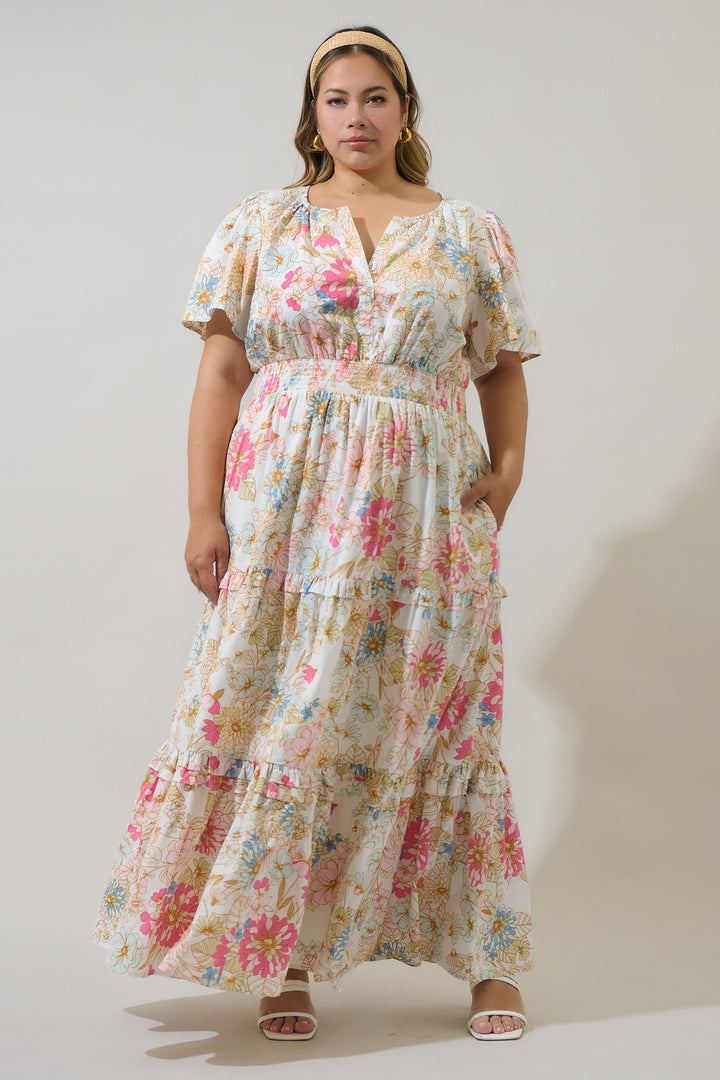 plus size floral maxi dress
