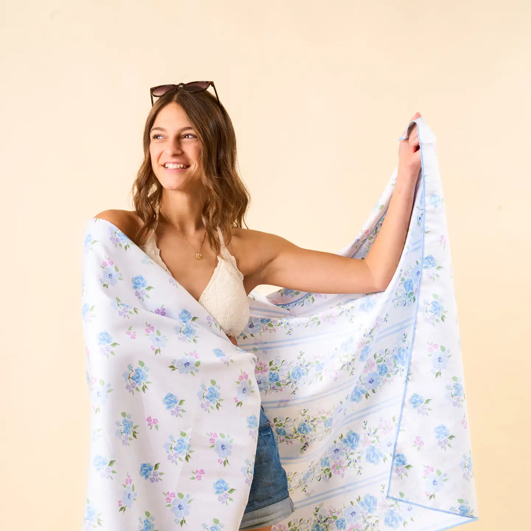 floral quick dry microfiber beach towel 