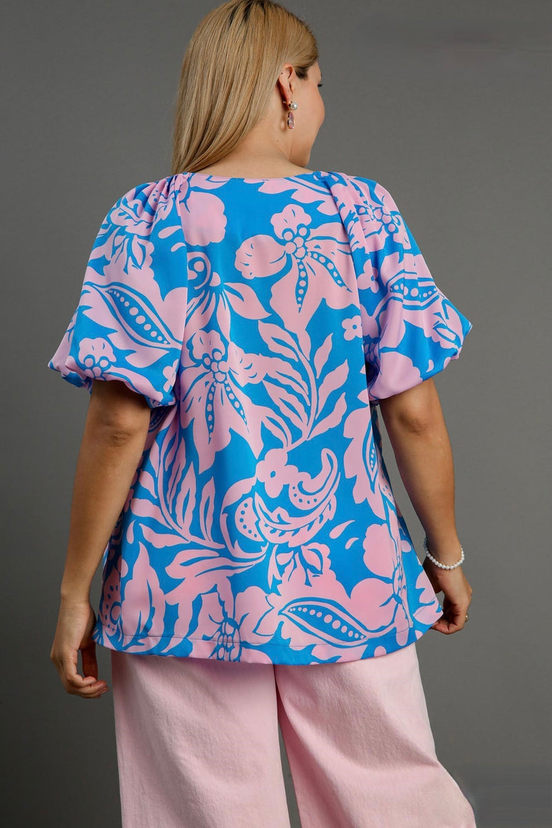 umgee plus size floral summer top