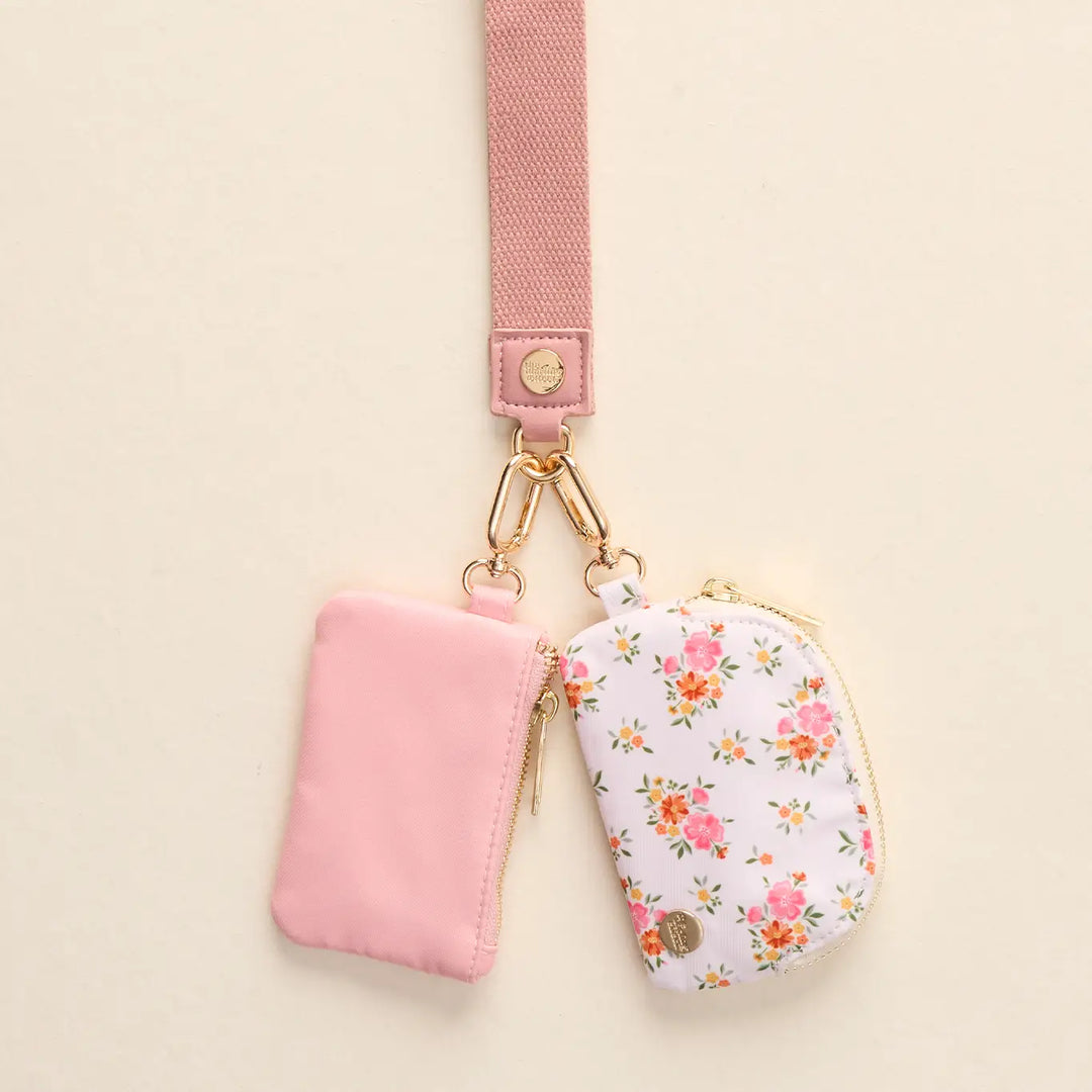 floral duo pouch wristet