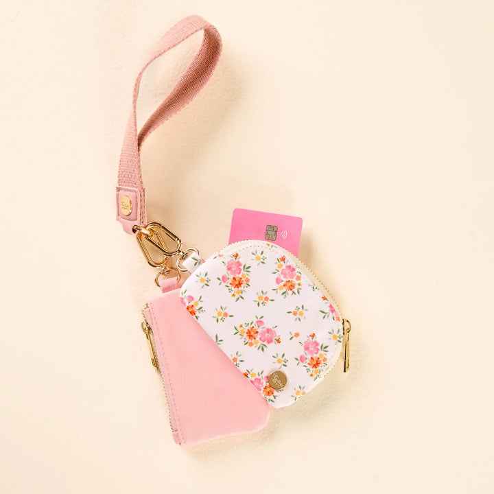 floral duo pouch wristet