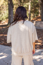 easel khaki mineral wash top