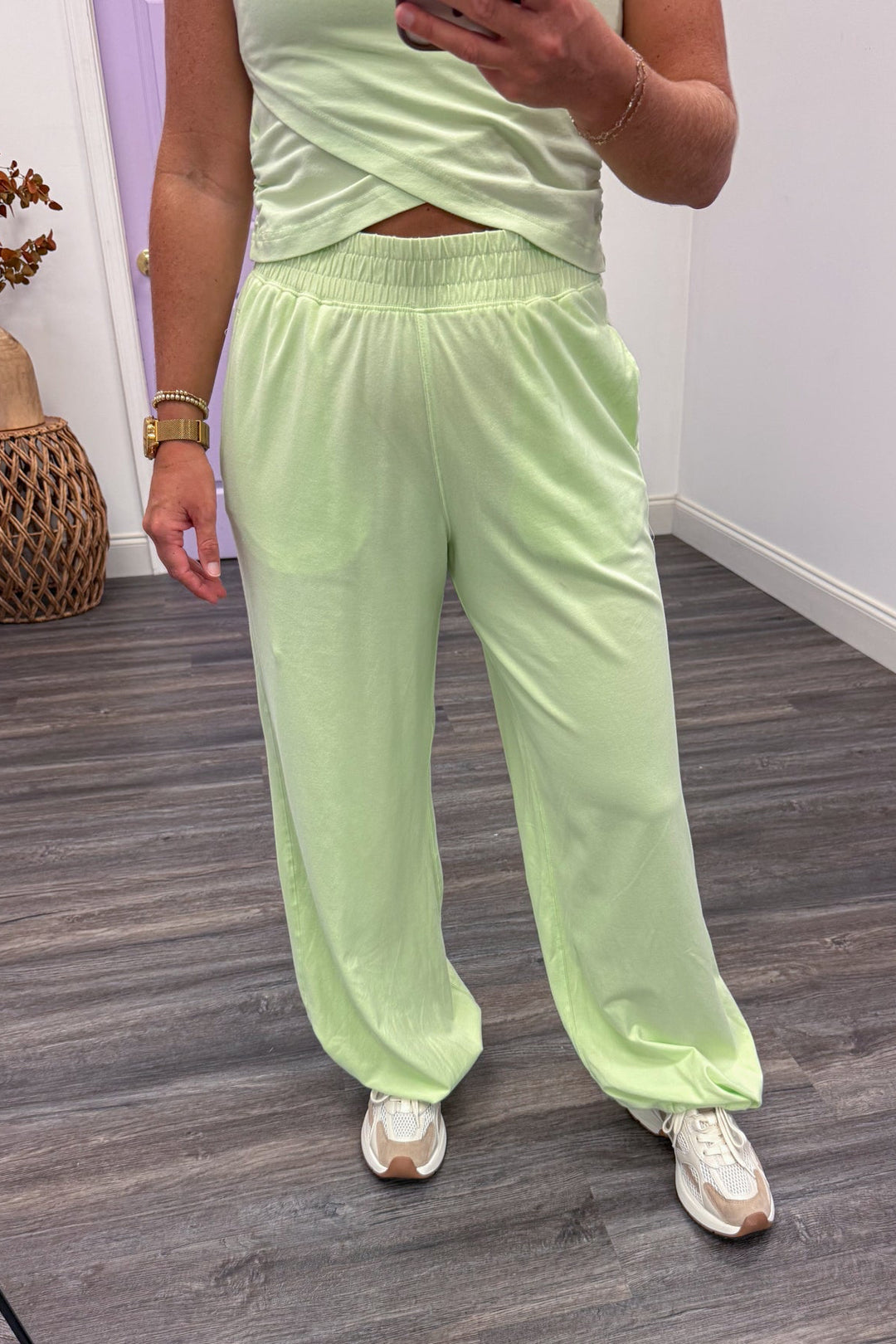 free people dupe mint jogger matching set