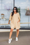 oversized mustard free people dupe romper