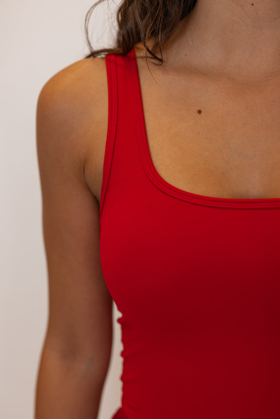 red white trim activewear romper