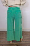 easel green knit cotton lounge pant