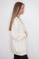 fuzzy ivory sweater cardigan