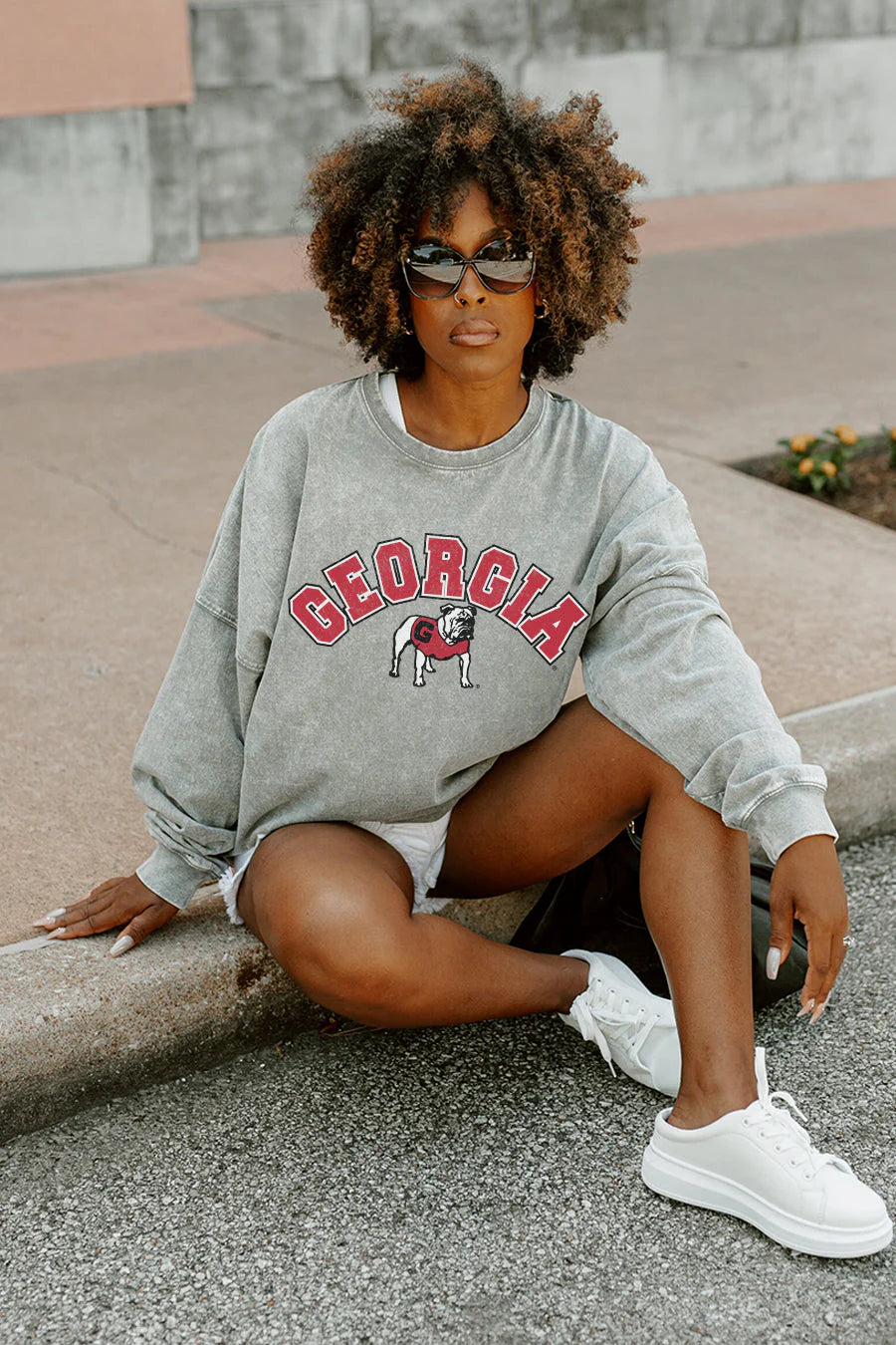 gameday couture georgia bulldogs long sleeve collegiate tee detail