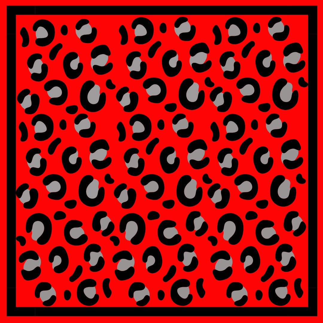 leopard print bandana red scarf wrap