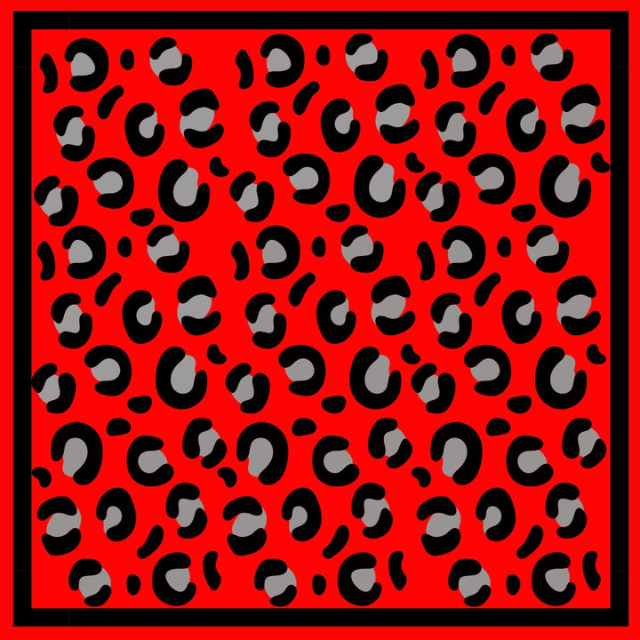 leopard print bandana red scarf wrap