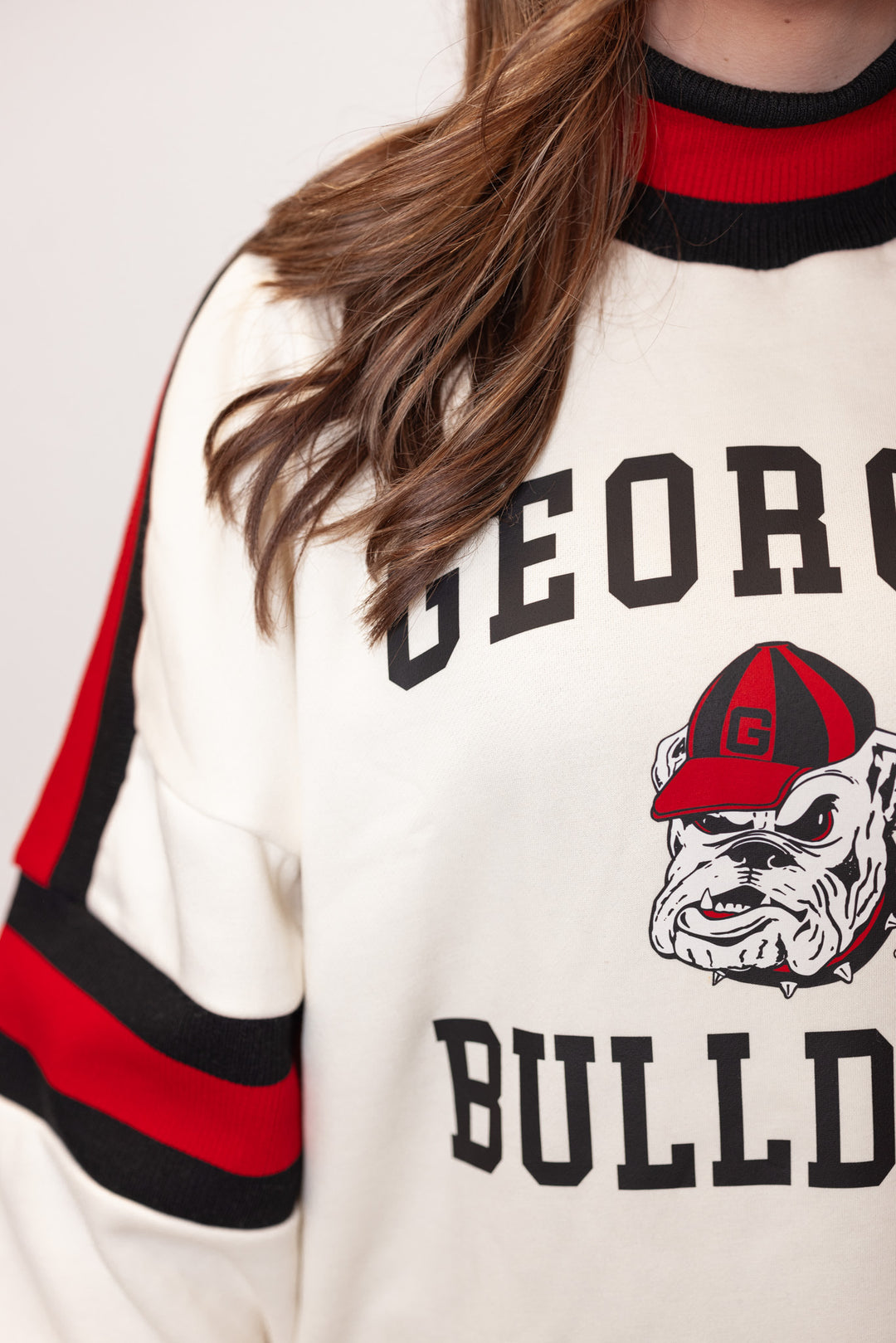 throwback georgia bulldogs pullover top