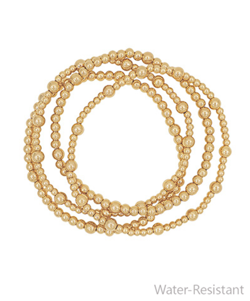 dainty gold bracelet set