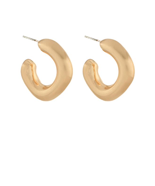 matte gold hoop earrings