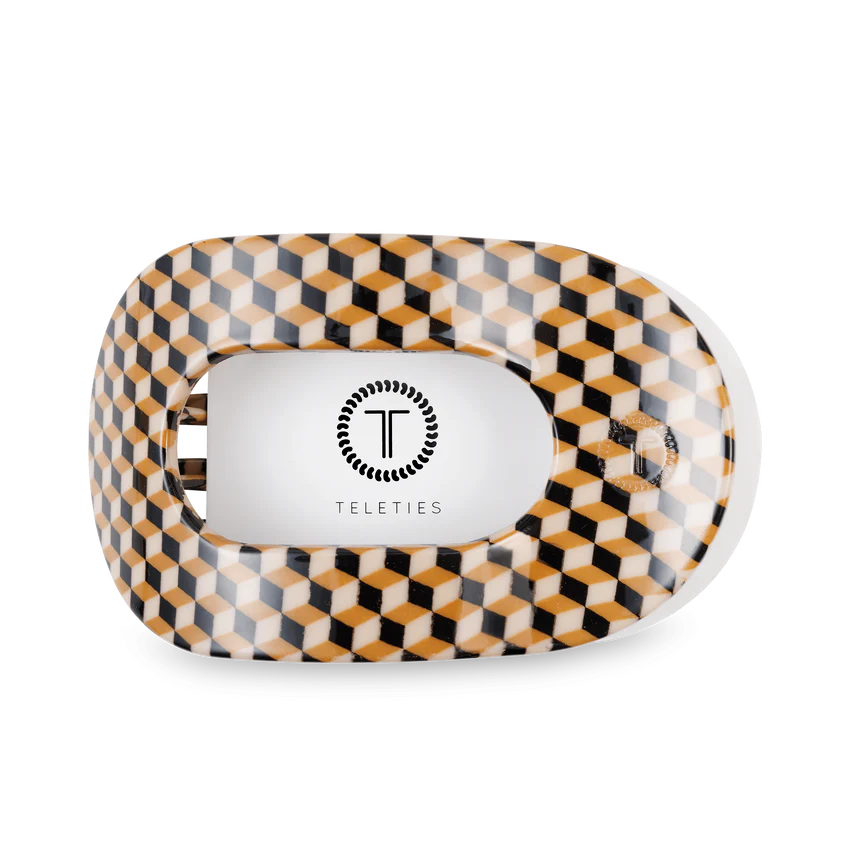 teleties large flat round hair clip