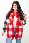 green red plaid shacket