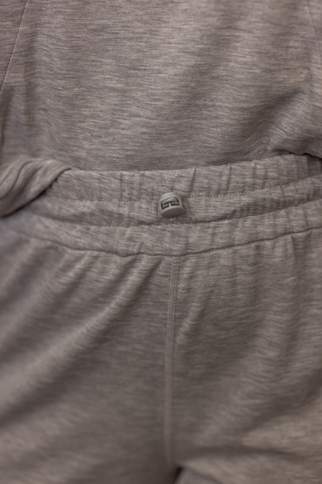 grey scuba knit elastic waist pants