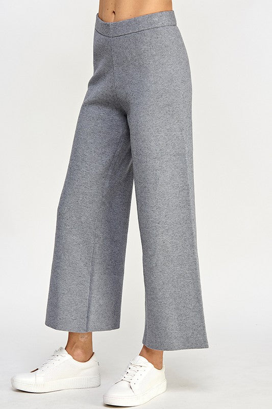 See And Be Seen Grey knit wide leg pants