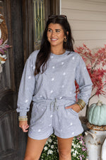 halloween ghost cotton lounge pullover set