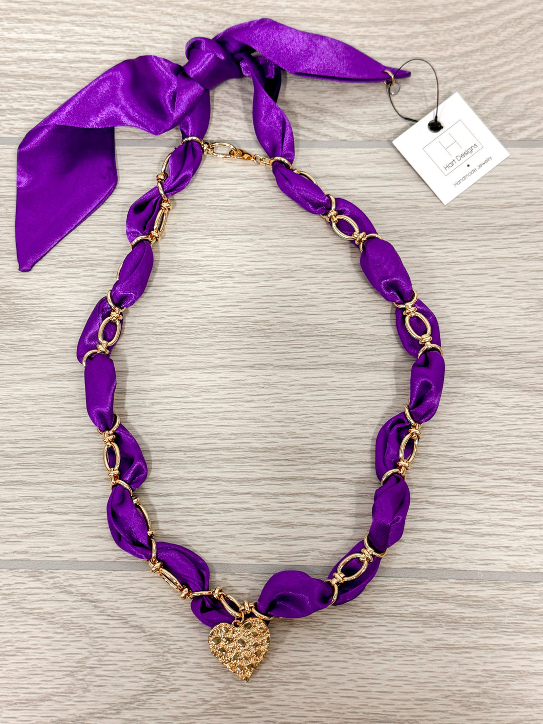 hart designs gameday purple scarf necklace clemson