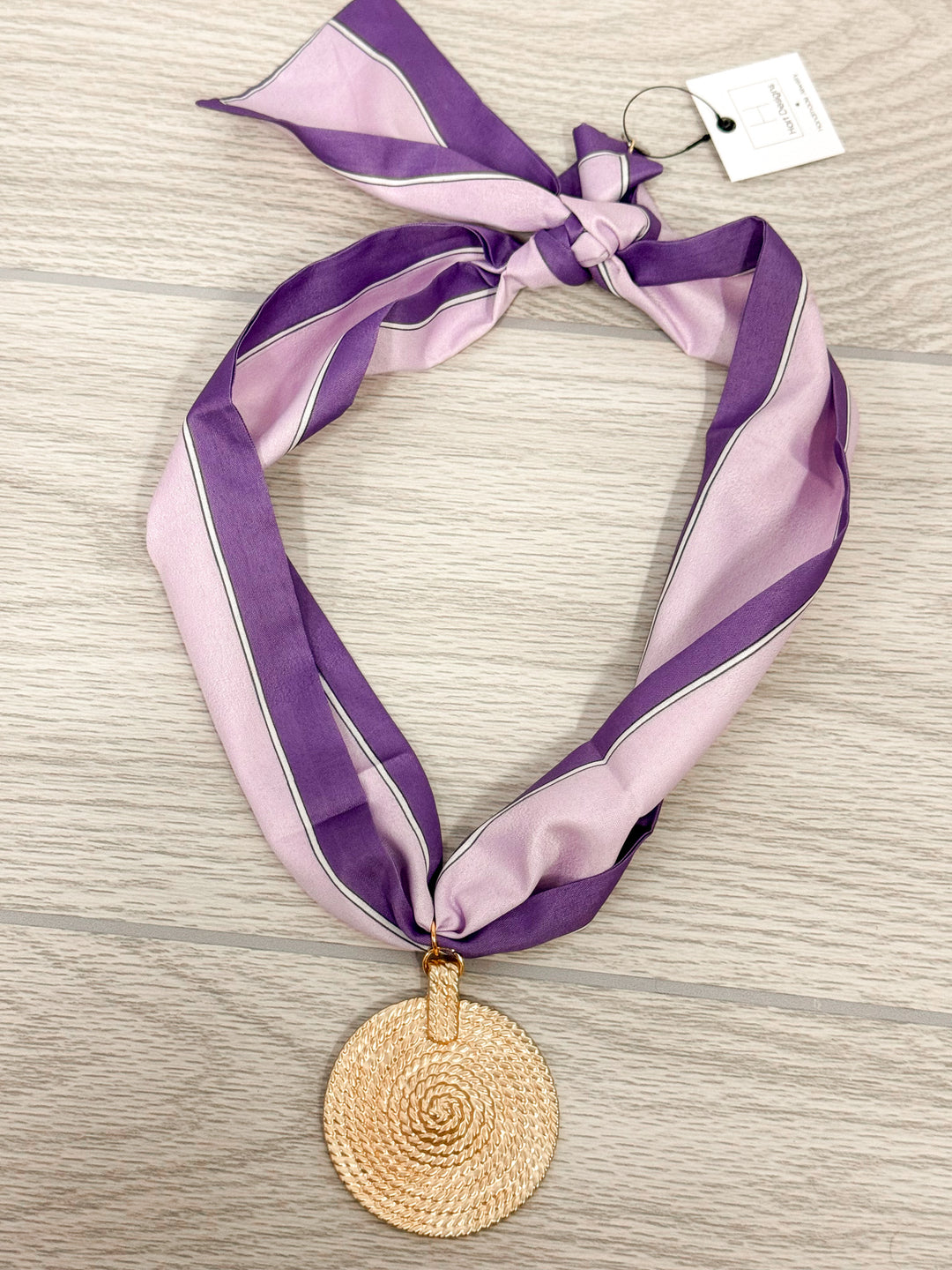 hart designs purple scarf charm necklace