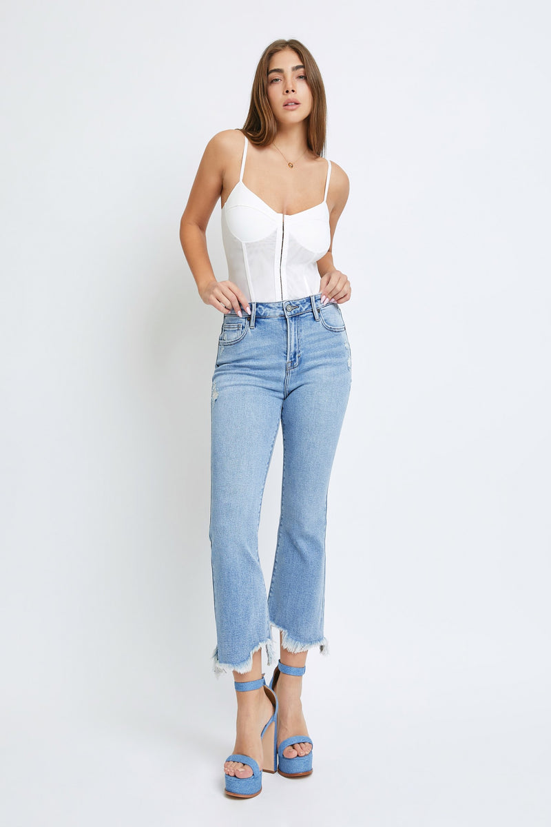 hidden jeans cropped flare 25" inseam