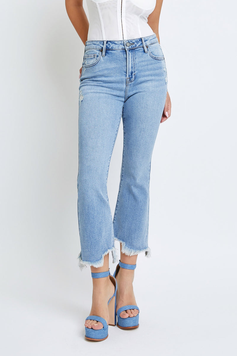 hidden jeans cropped flare 25" inseam