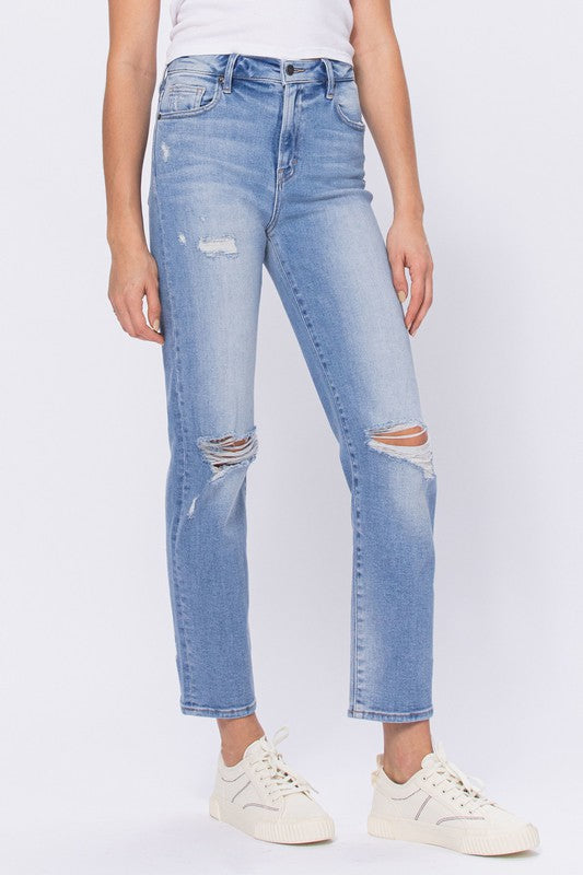 Hidden Jeans Light wash Tracy classic stretch high rise straight jeans 