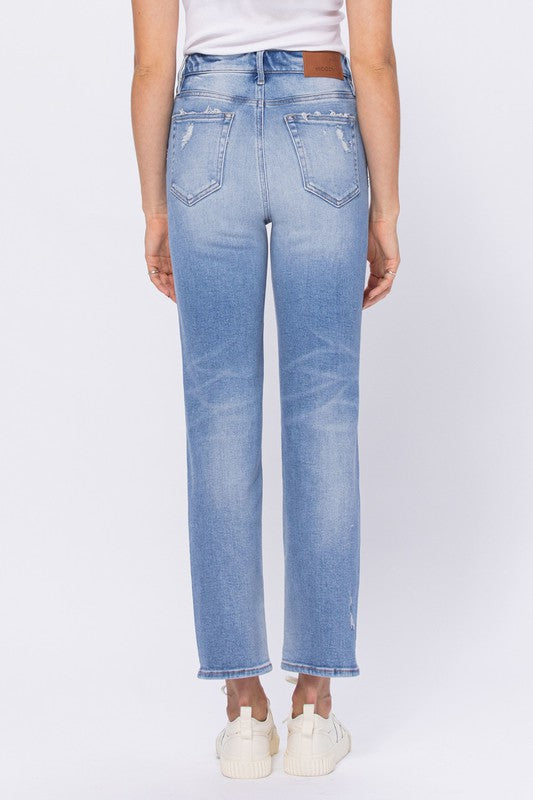 Hidden Jeans Light wash Tracy classic stretch high rise straight jeans 